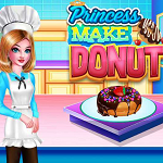 Hry varenie Princess make donut cooking
